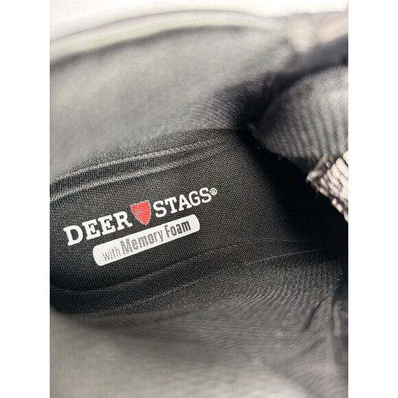 Deer Stags Mens 12M Kai Black Casual Ankle Boots Memory Foam Sim Leather - Picture 4 of 7